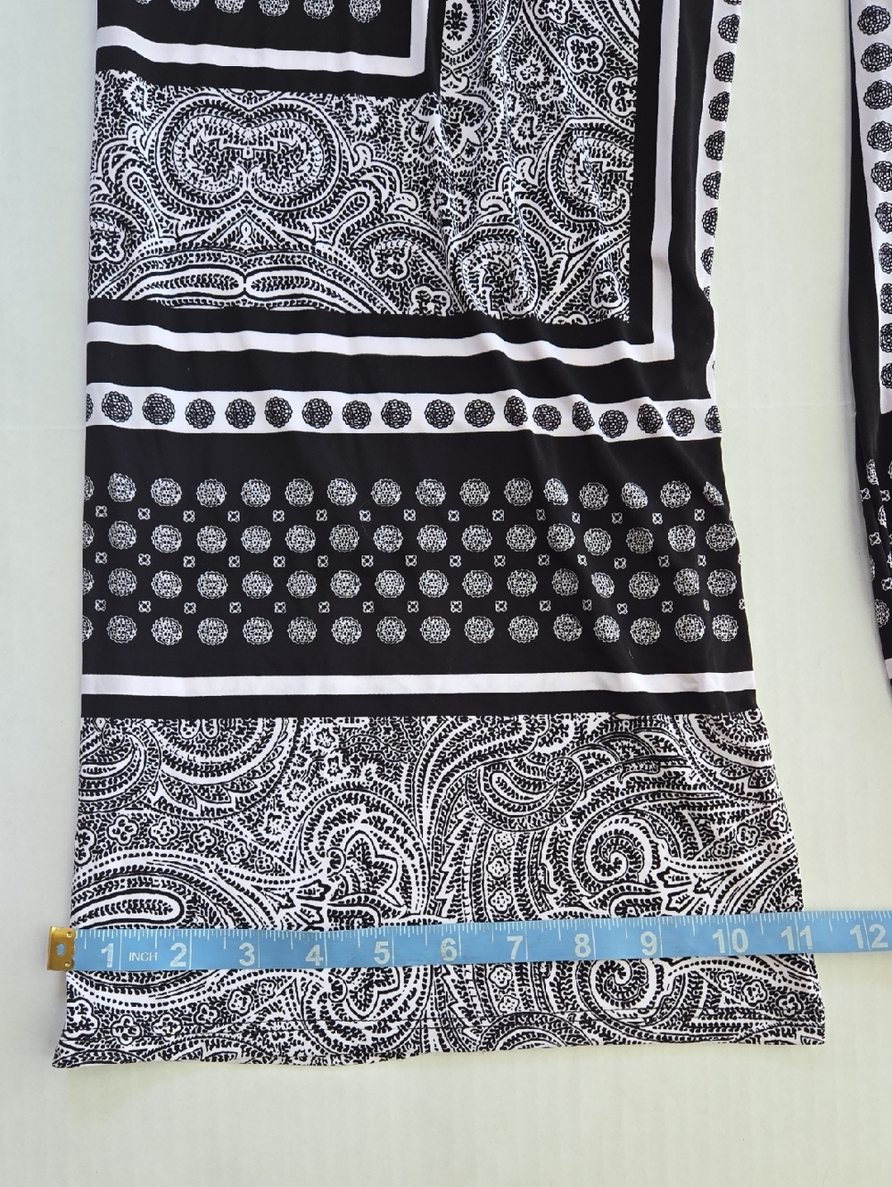 INC Women's Black & White Patterned Wide-Leg Flowy Pants, L, Travel Office Beach - Picture 9 of 9